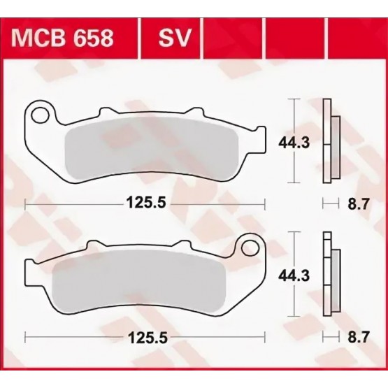 TRW MCB658 - накладки тормозные