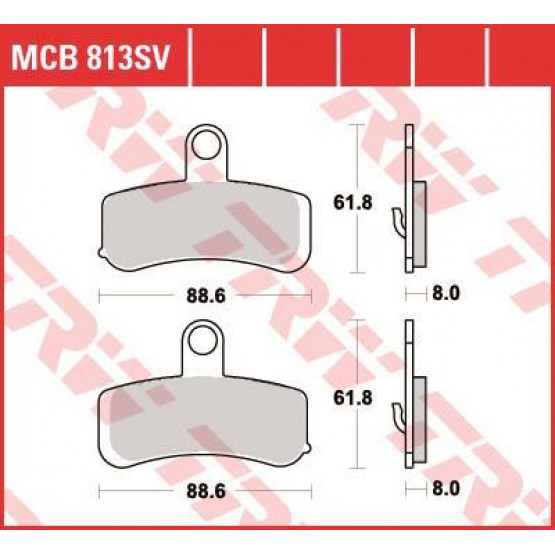 TRW MCB813SV - накладки тормозные