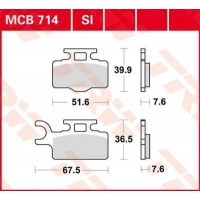 TRW MCB714EC - накладки тормозные