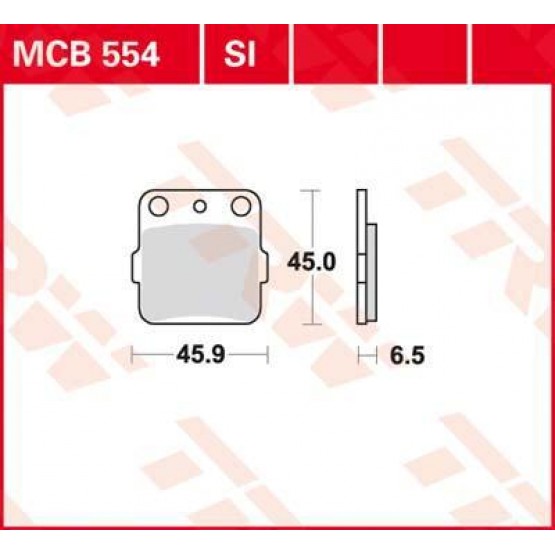 TRW MCB554SI - накладки тормозные