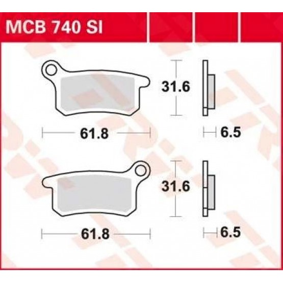 TRW MCB740SI - накладки тормозные