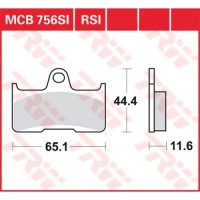 TRW MCB756SI - накладки тормозные