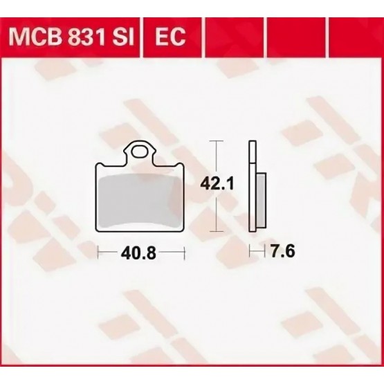 TRW MCB831SI - накладки тормозные