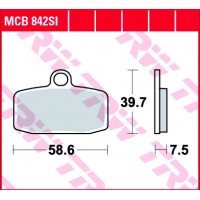 TRW MCB842SI - накладки тормозные