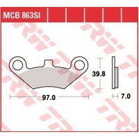 TRW MCB863SI - накладки тормозные