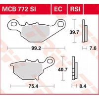 TRW MCB772SI - накладки тормозные