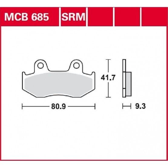 TRW MCB685SRM - накладки тормозные