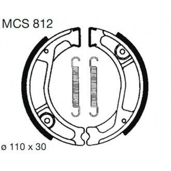 TRW MCS812 - колодки тормозные