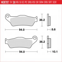 TRW MCB707 - накладки тормозные