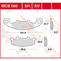 TRW MCB569 - накладки тормозные