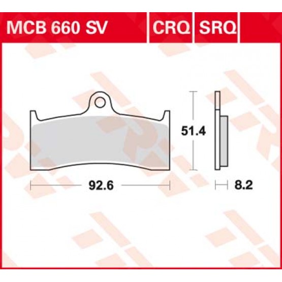 TRW MCB660SV - накладки тормозные