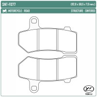 YONGLI SNT-F077 - накладки тормозные