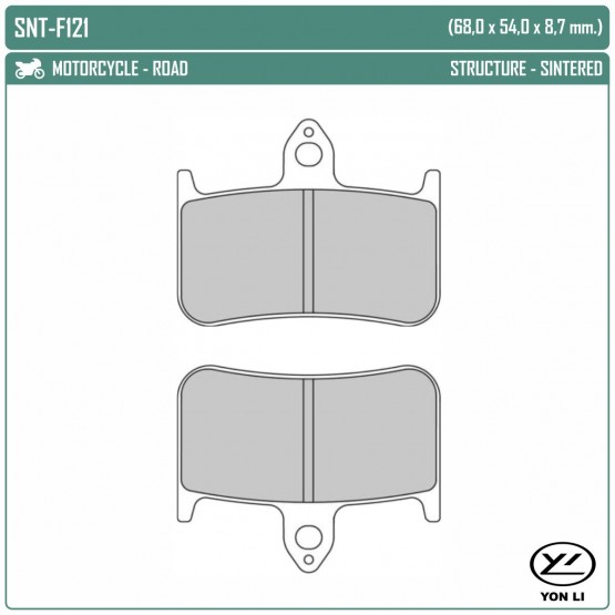 YONGLI SNT-F121 - накладки тормозные