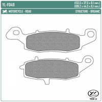 YONGLI YL-F049 - накладки тормозные