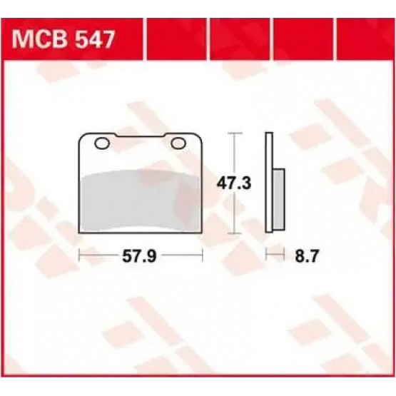 TRW MCB547 - накладки тормозные