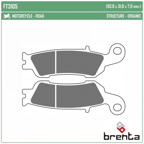 BRENTA FT3105 - накладки тормозные