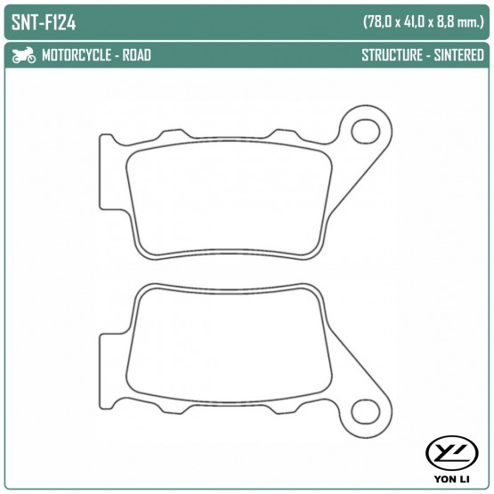 YONGLI SNT-F124 - накладки тормозные