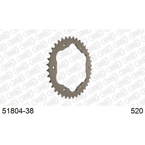 AFAM 51804-38 - звезда задняя алюминиевая для адаптера PCD (Ducati)