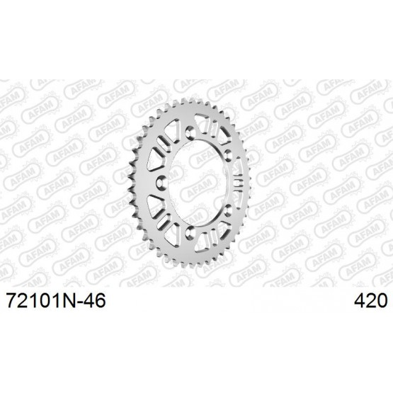 AFAM 72101N-46 - звезда задняя алюминиевая анодированная (JTA894.46)