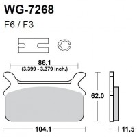 WRP WG-7268-F3 - тормозные накладки