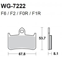 WRP WG-7222-F0R - тормозные накладки