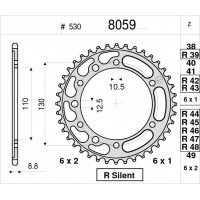 OGNIBENE 8059-R42 - звезда задняя (JTR479.42)