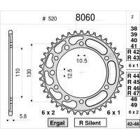 OGNIBENE 8060-R42 - звезда задняя (JTR486.42)