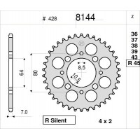 OGNIBENE 8144-Z45 - звезда задняя (JTR838.45)