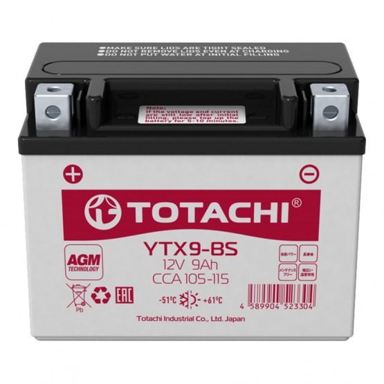 TOTACHI YTX9-BS - аккумулятор AGM