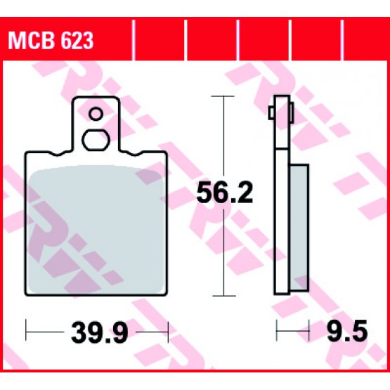 TRW MCB623 - накладки тормозные