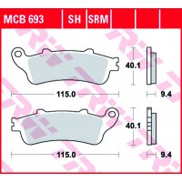 TRW MCB693SH - накладки тормозные