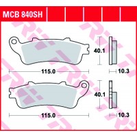 TRW MCB840SH - накладки тормозные