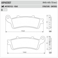 ACCOSSATO AGPA26ST - накладки тормозные