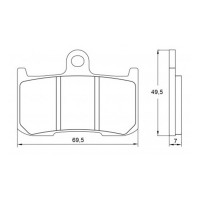 ACCOSSATO AGPA38ST - накладки тормозные