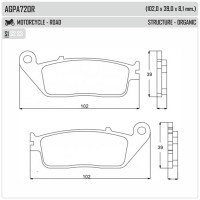 ACCOSSATO AGPA72OR - накладки тормозные