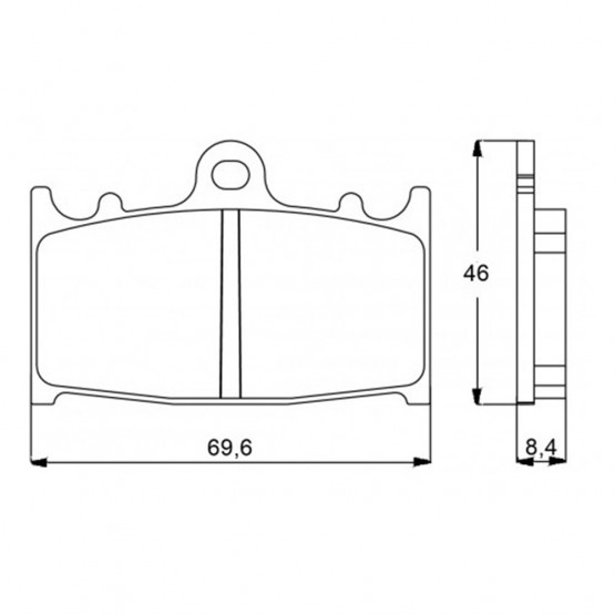 ACCOSSATO AGPA75OR - накладки тормозные