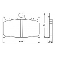 ACCOSSATO AGPA75OR - накладки тормозные