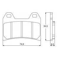 ACCOSSATO AGPA96ST - накладки тормозные