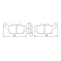 ACCOSSATO AGPP88ST - накладки тормозные