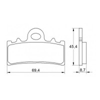 ACCOSSATO AGPA184ST - накладки тормозные