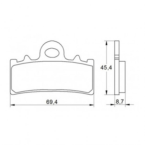 ACCOSSATO AGPA184ST - накладки тормозные