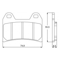ACCOSSATO AGPA96ZXC - накладки тормозные
