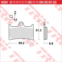 TRW MCB611 - накладки тормозные