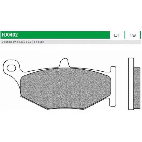 NEWFREN FD0402TS - накладки тормозные