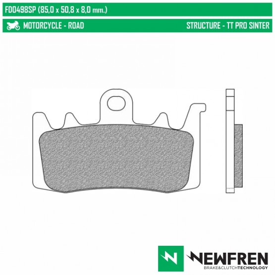 NEWFREN FD0498SP - накладки тормозные