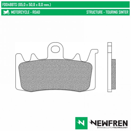 NEWFREN FD0498TS - накладки тормозные