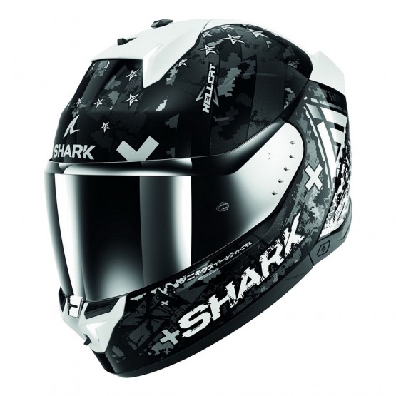 SHARK мотошлем SKWAL i3 HELLCAT Black/White Solid, S