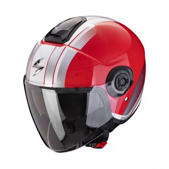 SCORPION EXO мотошлем CITY II Vel Red/White Solid, S