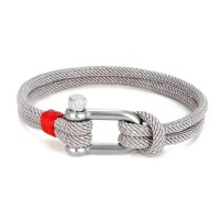 CNAE - браслет Rope SL Gray, 19 см.