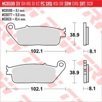 TRW MCB598 - накладки тормозные